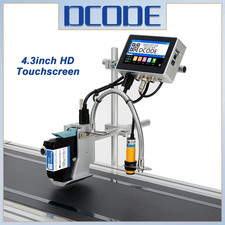 130PLUS Industrial Online Inkjet Printer 12.7/25.4mm Nozzle with 4.3inch Screen  picture