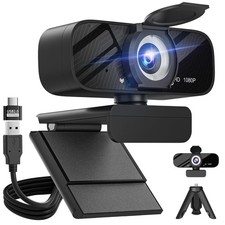 Full HD 1080P Video Webcam, Noise Cancellation, Privacy Cover, Wide-Angle Len... picture
