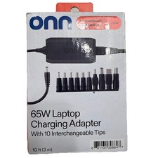 Onn Universal 65W Laptop Charger with 10 Interchangeable Tips (100004335) [LN]™ picture
