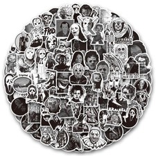 SEMYEIYO 200 PCS Horror Black Stickers and Decals,Horror Movie Sticker picture