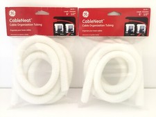 GE CableNeat Cable Organization Tubing, White 6' x 1/2