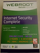 Webroot Internet Security Complete 2026 | 3 Year 5 Device | Digital Key ONLY🔥  picture