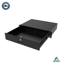 2U Server Rack Drawer 19 Inch Rackmount Lockable Steel Cabinet Organizer picture
