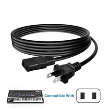 8FT 2 Prong AC Power Cord for Roland Jupiter 6 MD 8 RD 170 300 S 50 220 550 picture