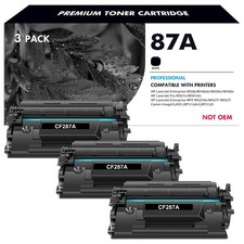 3 Pack CF287A 87A Toner Cartridge for HP LaserJet Pro M501 M501dn M501n MFP M527 picture