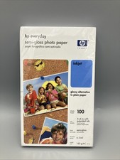 Genuine HP Everyday Photo Paper 100 Sheets 4x6 Semi Gloss SEALED 6.5mil 10x15 cm picture