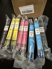 T822XL Yellow Magenta Cyan Black Ink Cartridges New Sealed Printer Ink 8pk picture