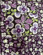 Vera Bradley Purple Floral Fabric Quilted Zipper Tablet Sleeve Case picture