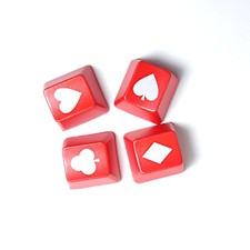 4 PCS Red ABS keycaps Translucent Keycaps OEM R4 Poker Keycaps Keyboard picture