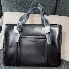 NWOT Franklin Covey Dark Brown Leather Briefcase Organizer (B1) picture