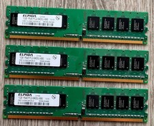 Lot of 3 Elpida 1GB DDR2 PC2-6400 800MHz Desktop RAM Memory Modules picture