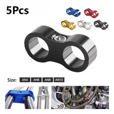 5Pcs Hose Separator Clamp Fitting Connector 4AN 6AN 8AN 10AN 12AN Oil Fuel Line picture