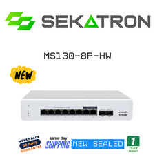 ♻️ NEW Cisco Meraki MS130-8P-HW 8-Port Cloud-Managed PoE Switch ⚡Fast Shipping picture