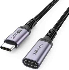 USB C Extension Cable 6.6Ft, USB C to USB C Male to Female, Type C Extender Cord picture