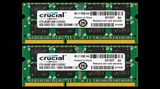 Crucial 8GB Kit 2 x 4GB DDR3 1600 MHz PC3-12800 DDR3L Laptop RAM Sodimm Memory picture