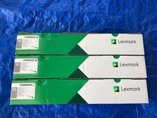 NEW Lot of 3, Genuine Lexmark 24B6846/47/48 C/M/Y Toner Cartridge picture