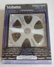 A Verbatim Corp Digital Movie DVD-R Metal Recording 3 Pack Still Sealed New picture