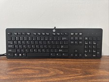 HP 803181-001 USB Slim Wired Keyboard SK-2120 Black US English Open Box picture