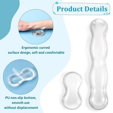 Gel Wrist Rest for Keyboard Clear Anti-Slip Mouse Pad Cute Ergonomic White Silic picture