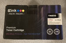 TWO (2) EZink EZ Ink TN850 Black Toner Cartridge picture