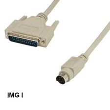 Kentek 6' Mini DIN 8 Pin Male to DB25 Male for Mac to Imagewriter I Printer Cord picture