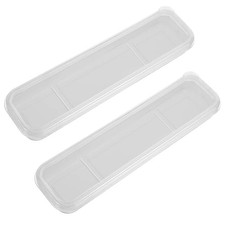 Utensil Holder for Lunch Box, 2 Pcs Clear Utensil Case Portable Flatware Box picture