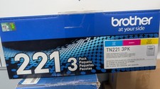 Brother Genuine TN221 CMY Toner Cartridges 3-Pack OEM Open Box See Description picture