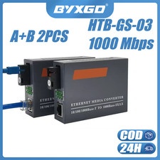 Gigabit Media Converter Single Fiber SC 20KM 10/100/1000Base-T RJ45 Transceiver picture