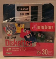 NIB Imation Rainbow Diskettes 3.5