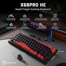 ATTACK SHARK X68 PRO HE Wireless Rapid Trigger Gaming Keyboard 8K Polling Rate picture
