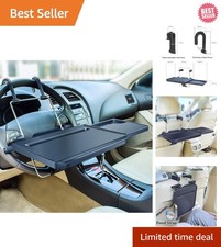 Versatile Car Table: 2-in-1 Steering Wheel & Headrest Tray for Dining and Work picture