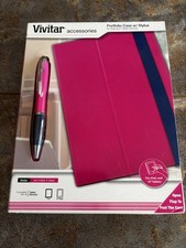 Vivitar Accessories Portfolio Case For iPad Or 10” Tablet w/2-in-1 Stylus Pink picture