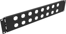 2U Hinged Rack Component Panel with 16 D-Series Punch-Out Holes for 19 Inches AV picture