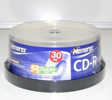 NEW Memorex 52x 700MB 80-min. Recordable CD-R 30-pack Spindle ~ SEALED picture