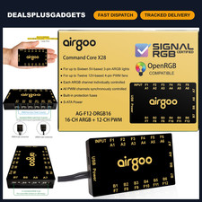 2-in-1 USB ARGB Controller with 16 ARGB & 12 Fan Ports, SignalRGB Compatible picture