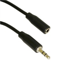 6inch 3.5mm SLIM Mini-Stereo TRS Male to Female Audio Extension Cable picture