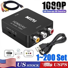 HDMI To RCA AV Adapter Converter Cable CVBS 3RCA 1080P Composite Video Audio lot picture