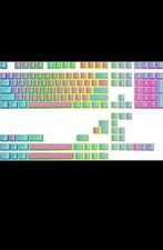 Ranked Pudding v2 PBT Keycaps | 112 Double Shot 112 Keys, Miami Vice picture
