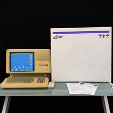 Rare MINT Apple Lisa Computer *RESTORED* Working with repro BOX + working widget picture