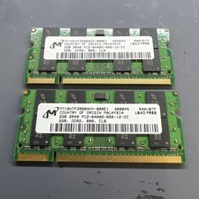 2x Micron 2GB DDR2 2Rx8 PC2-6400S Laptop Memory Ram MT16HTF25664HY-800E1 picture