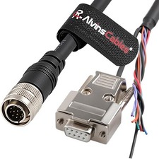 6.5ft Hirose 12 Pin D-Sub 9Pin Power Cable for Keyence SR-2000/SR-1000 OP-87527 picture