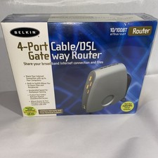 Belkin F5D52304 4-Port Cable/DSL Gateway Router Ethernet 10/100BT Gaming Sealed picture