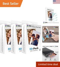 150 Pack of 2x3 Semi-Gloss Instant Photo Paper for Polaroid Zip & Mint Cameras picture