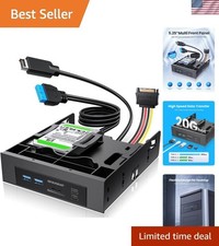 5.25” Front Panel USB Hub, Internal SD/microSD Card Reader for Desktop PC, Ge... picture
