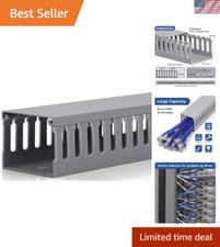 Professional Under-Desk Cable Management Raceway - Durable and Stylish Grey PVC picture