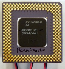 INTEL Pentium 120Mhz Ceramic CPU Processor A80502120/SX994 with HeatSink & Fan picture