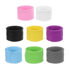 8 Pcs Silicone Snap Ring Tie Wrapping Paper Clamps Tape Grip Reusable Cord picture