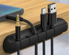 3 Pack__5 Slot Cable Organizer Clips USB Cord Organizer Charger Desktop Clip USB picture