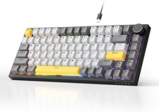 AJAZZ AK820 75% Mechanical Gaming Keyboard RGB Hot-Swap USB-C Knob Linear Switch picture