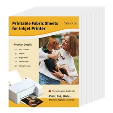 10Pcs Canvas Printer Paper for Inkjet Printers, 8.5x11